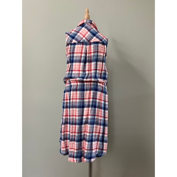 Girls Flannel Plaid Summer / Fall Back to School Sleeveless Dress C&C California - Picture 3 of 5